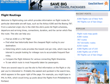 Tablet Screenshot of flightrouting.com